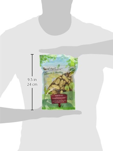 Food to Live - Organic Brazil Nuts, 1 Pound Non-GMO, Raw, Whole, No Shell, Unsalted, Kosher, Vegan