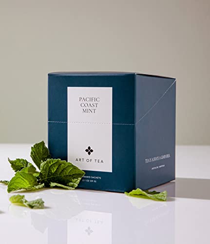Art of Tea | Pacific Coast Mint (Naturally Caffeine Free) | 12 Eco Friendly Pyramid Peppermint Tea