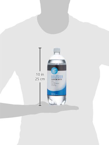 Amazon Brand - Happy Belly Seltzer Sparkling Water, 33.8 fl oz (Pack of 6)