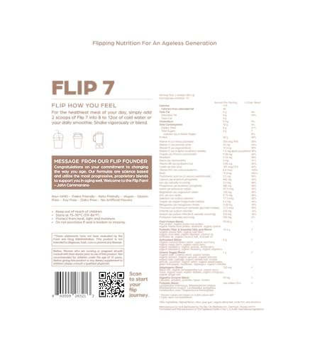 Flip 7 Natural SuperFood, Plant-Based Protein, Complete Meal Replacement to Support Healthy Gut, 7