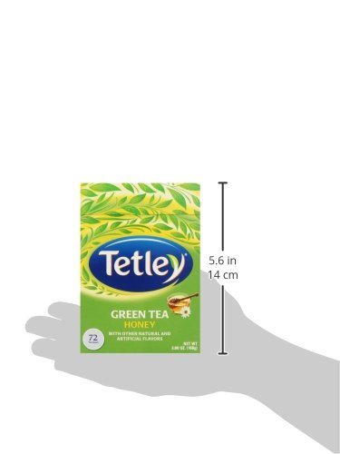 Tetley Green Tea, Honey, 72 Tea Bags | Refreshing, Light Flavor, Natural Ingredients | Ethical