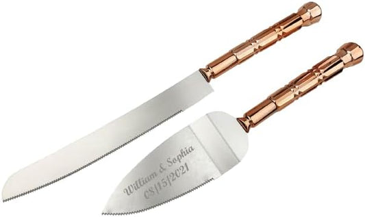 GIFTS INFINITY Personalized Wedding Cake Knife and Server Set Free Engraving - Valentine's