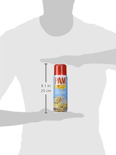 Pam No-Stick Cooking Spray - Happy Baking - With Flour - Net Wt. 5 OZ (141 g) Each - Pack of 2