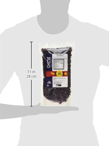 Gerbs Dried Cranberries 2 lbs. | Unsulfured, No Additives, Resealable Bag | Naturally Tart & Juicy