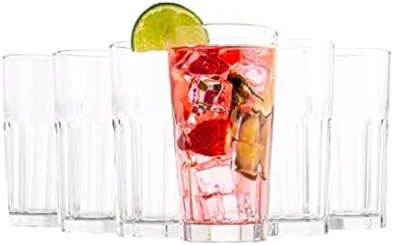 Vikko Drinking Glasses, Set of 6 Juice Glasses 9.5 Oz, Thick and Sturdy Kitchen Glasses, Dishwasher