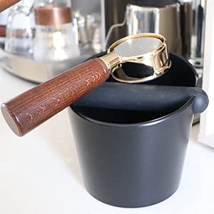 HOMEE Coffee Knock Box 4.8 Inch Barista Style Knock Box With Removable Bar