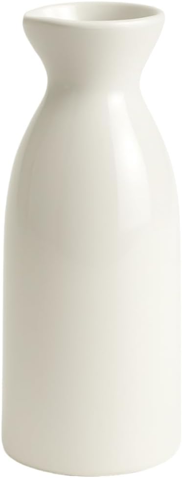 JapanBargain 2722, White Porcelain Sake Carafe Sake Bottle for Cold Sake and Hot Sake Microwave