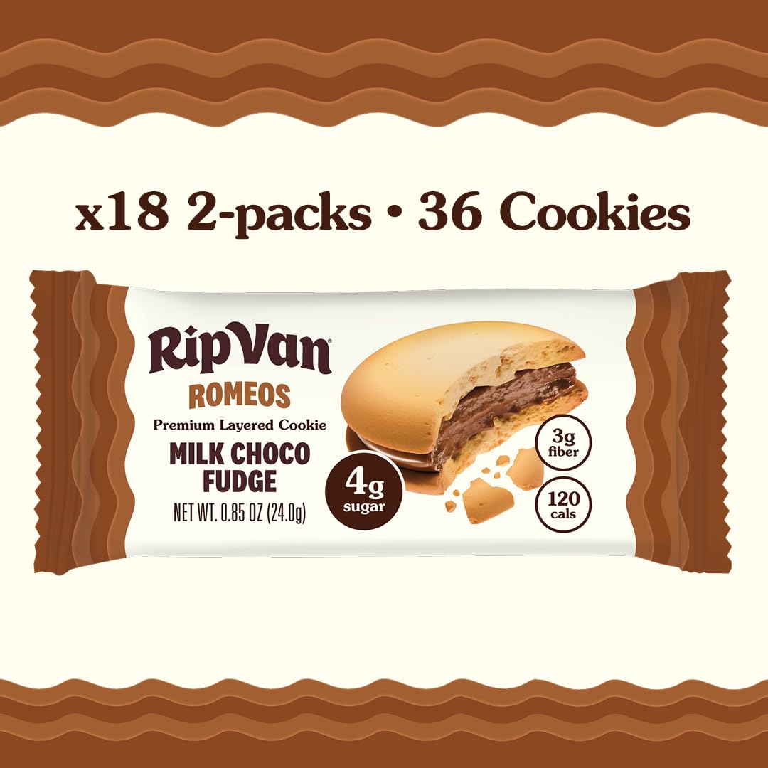 Rip Van Romeos Milk Choco Fudge Cookies - Low Sugar Cookies - Healthy Keto Snack - Individual 2