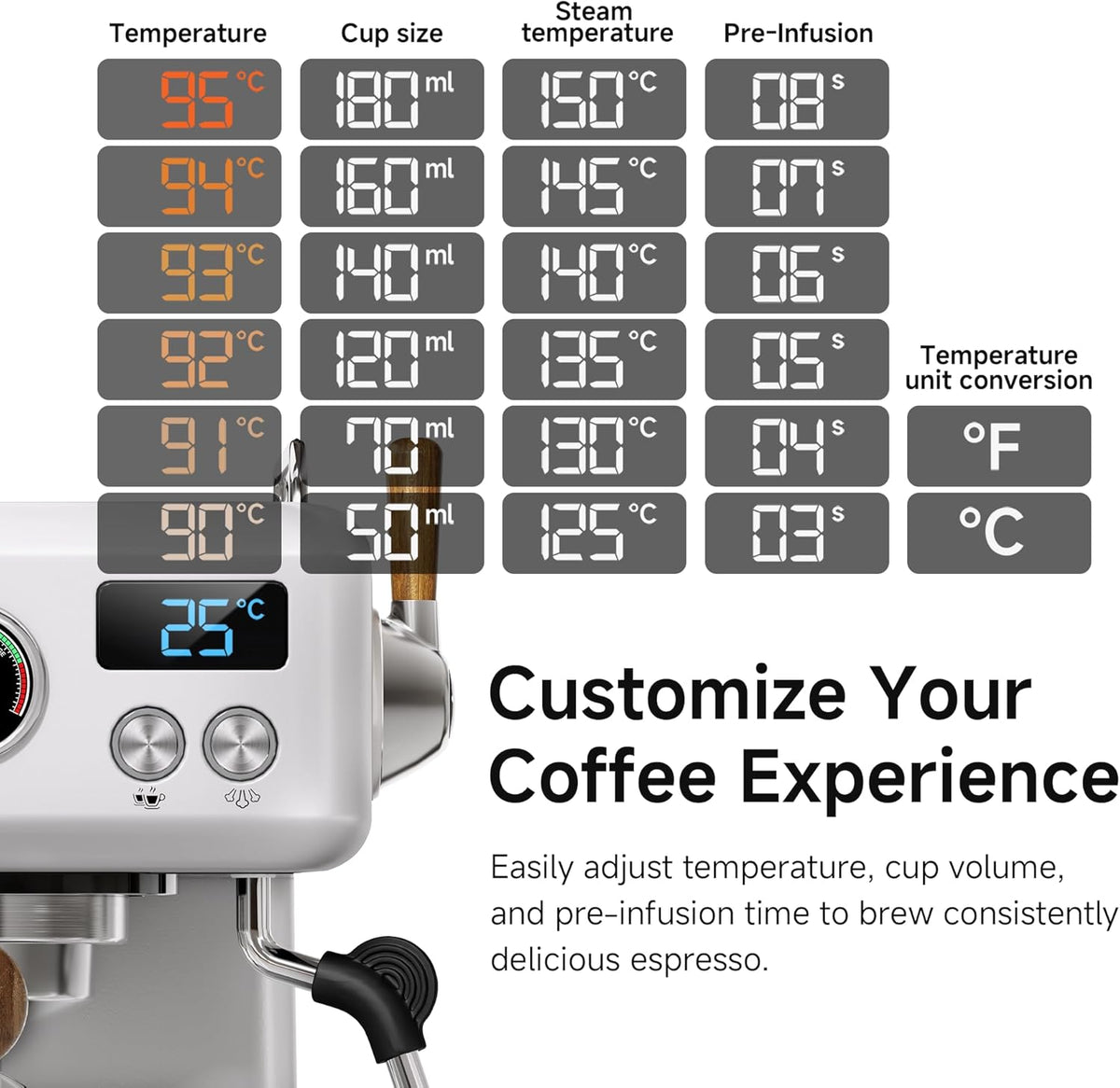 HiBREW H10Plus Programmable Espresso Machine, 20 Bar