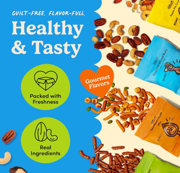 Nuts.com - Nuts and Dried Fruits Snack Box – Gourmet Mix Assortment for Festive Gifts – Package