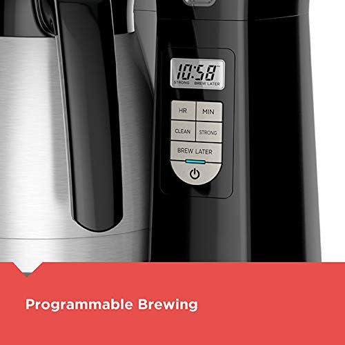 BLACK+DECKER 12-Cup Thermal Programmable Coffee maker, Brew Strength Selector, Auto-clean, Black
