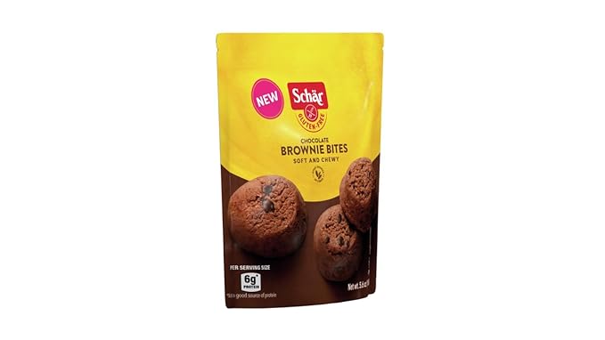 Schär Gluten-Free Chocolate Brownie Bites, 8-Pack ??Crispy Wafer Center, Smooth Premium Chocolate