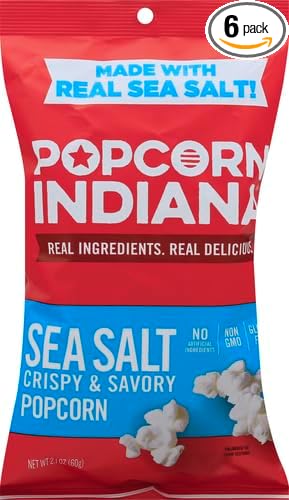 Popcorn, Indiana Sea Salt, 2.1-Ounce (Pack of 6)
