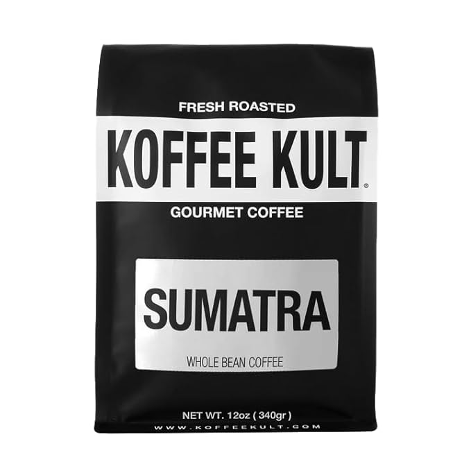 Koffee Kult Sumatra Coffee Beans Dark Roast - Indonesian Fresh Roasted Coffee Beans (Whole Bean