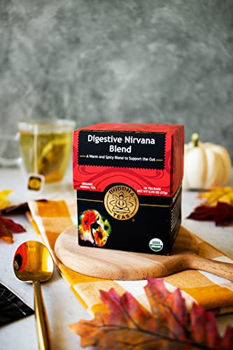 Buddha Teas - Organic Digestive Nirvana Blend - Herbal Tea - For Health & Wellbeing - With