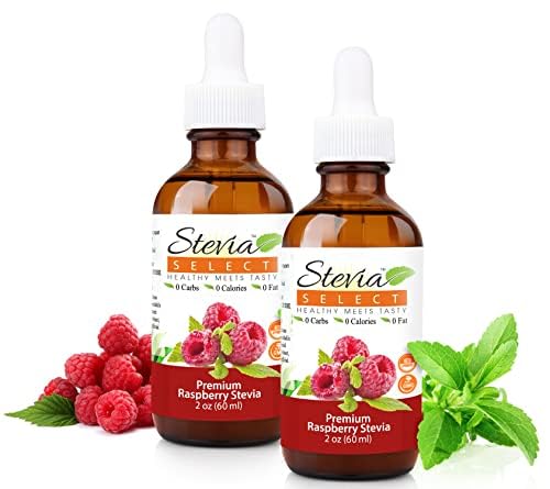 Stevia Select Raspberry Pure Stevia Extract - Zero Calorie Sweetener - All Natural Liquid Extract