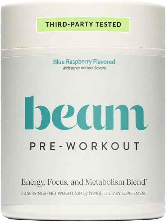 Beam Pre Workout Powder for Energy, Focus & Endurance ??Natural Caffeine from PurCaf, Cognizin