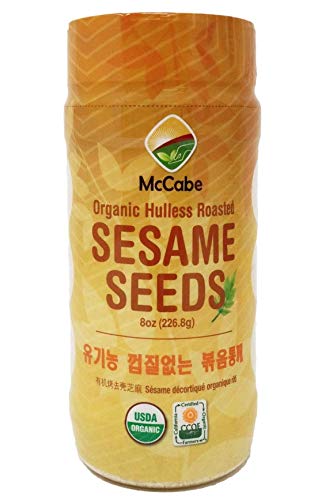 McCabe Organic Hulless Roasted Sesame - Rich with Fiber & Minerals | USDA and CCOF Certified |