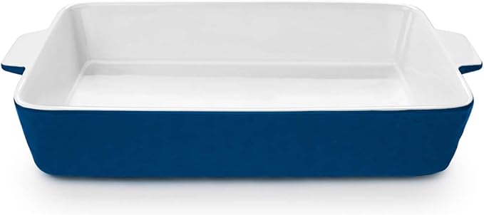 4 QT Baking Dish, Casserole Dishes for Oven, 9x13 Baking Pan with Handles, Lasagna Pan Deep