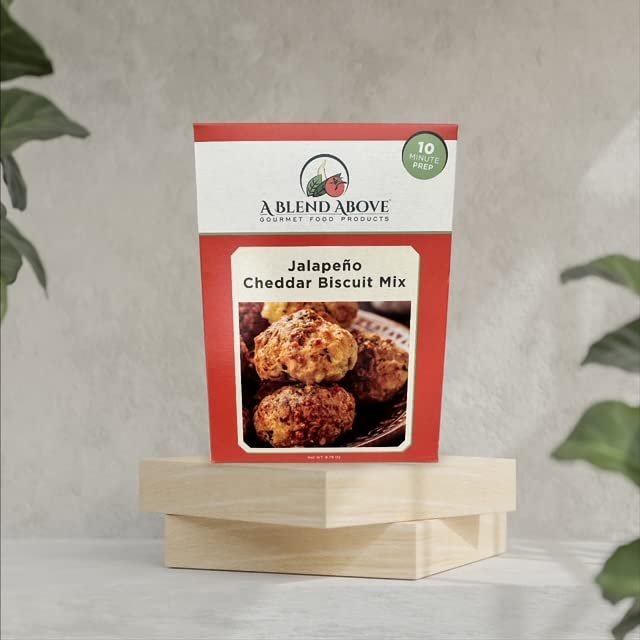 A Blend Above Jalapeno Cheddar Biscuits Mix - Easy To Make, Makes 10 Biscuits, Biscuit Mix Just Add