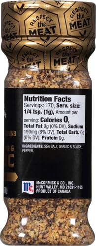 McCormick Grill Mates Cracked Pepper & Garlic Grilling Seasoning, 6.03 oz (Pack of 2)
