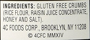 4C Premium Gluten Free Bread Crumbs, Plain 1 Pack, Regular & Gluten Free, Flavorful Crispy Crunchy