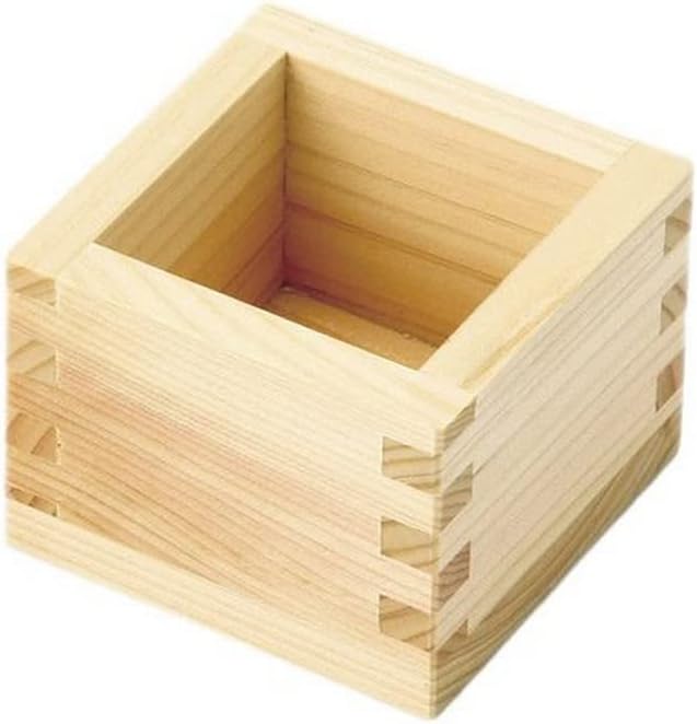 JapanBargain 3323x2, Wooden Sake Cups Masu Japanese Hinoki Wood Saki Cup Box Made in Japan, Plain