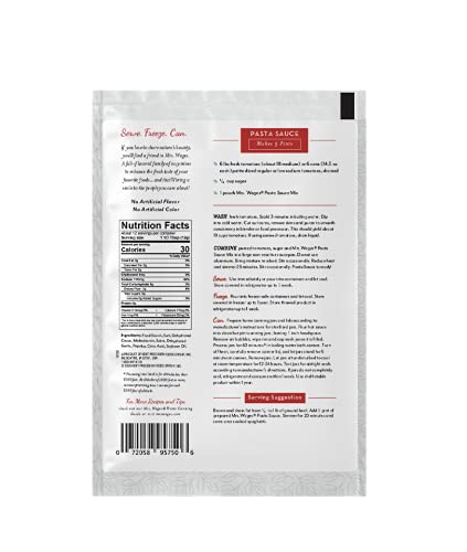 Mrs. Wages Pasta Sauce Canning Mix, Easy-To-Use, Simple Homemade Pasta Sauce, Great Flavor, Easy To