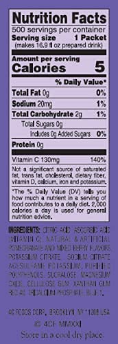 4C Powder Drink Stix, Wildberry Pomegranate 500 Count, Bulk Buy, Singles Stix, On the Go