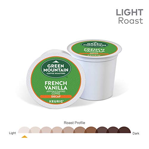 Green Mountain Coffee Roasters French Vanilla Decaf Keurig Single-Serve K-Cup pods, Light Roast