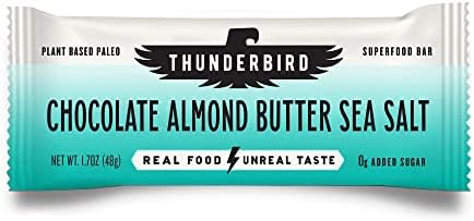 Thunderbird Bars Energy Snack, Gluten-Free with Protein, Healthy Real Food, Vegan Paleo Non-GMO, No