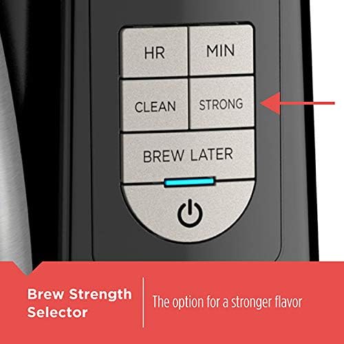 BLACK+DECKER 12-Cup Thermal Programmable Coffee maker, Brew Strength Selector, Auto-clean, Black