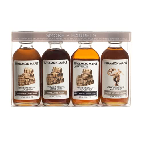 Runamok Organic Maple Syrup Sampler | Smoke + Barrels Vermont Maple Syrup Pairing Collection | 2 oz
