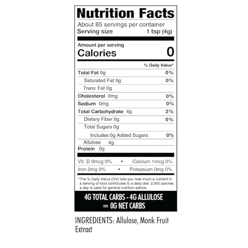 Wholesome Yum Besti Natural Sugar Substitute - Keto Granulated Monk Fruit Sweetener Blend With