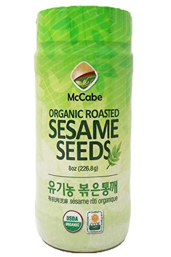 McCabe Organic Roasted Sesame, 8oz, USDA Organic Certified, CCOF Certified Organic, Roasted &