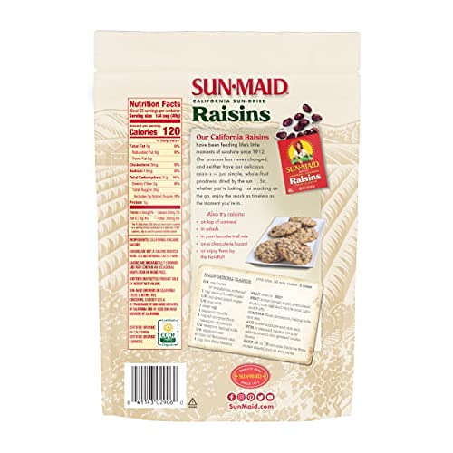 Sun-Maid Organic California Sun-Dried Raisins - (2 Pack) 32 oz Resealable Bag - Organic Dried Fruit