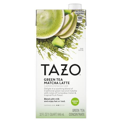 TAZO Tea Concentrate, Strawberry Matcha Latte, & Green Tea Matcha Latte 32 Fl Oz (1ea) (Variety