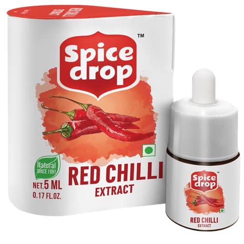Spice Drop Red Chillies(Lal Mirch) Natural Extract | 100% Natural | For Curries, Gravies & Gourmet