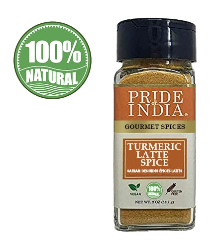 Pride of India – Turmeric Latte Spice Mix – Gourmet & Warm Tea Spice Blend – Healthy/Gluten-Free
