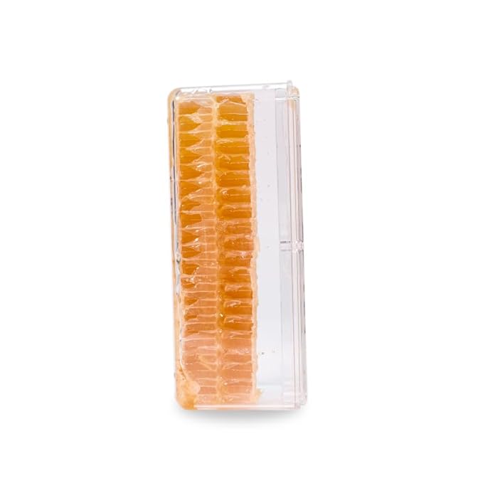 100% Raw Edible Honeycomb by Pure Southern Honey [7 oz] - Authentic, USA - Made - Unheated - Non