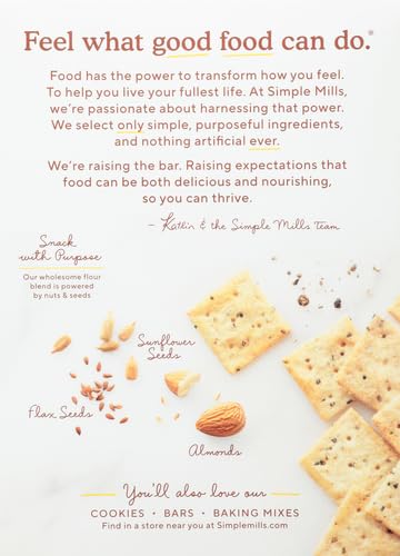 Simple Mills Almond Flour Crackers, Black Cracked Pepper, Gluten Free, Flax Seed, Sunflower Seeds