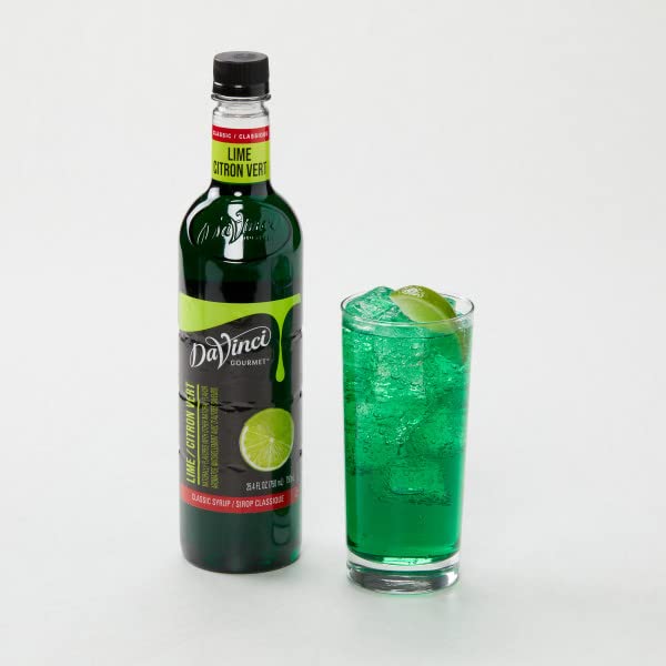 DaVinci Gourmet Classic Lime Syrup, 25.4 Fluid Ounces (Pack of 4)