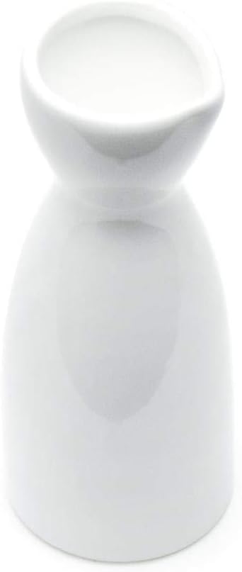 JapanBargain 2723, White Porcelain Sake Carafe Sake Bottle for Cold Sake and Hot Sake Microwave