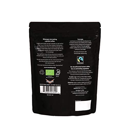 Mount Hagen 7.05oz Organic Freeze Dried Instant Decaf Coffee | Made From Organic Medium Roast