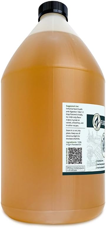 Zatural Flaxseed Oil Naturally Grown 100% Pure Flax Seeds Cold Pressed Vegan Omega Fatty Acids