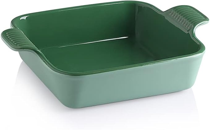 Sweejar Ceramic Baking Dish, 8 x 8 Cake Baking Pan for Brownie, Porcelain Square Bakeware with