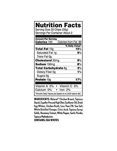 Sea Salt and Vinegar Protein Chips by Wilde Chips, Thin and Crispy, High Protein, Keto Friendly