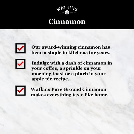 Watkins Gourmet Spice, Organic Ground Cinnamon, Bulk Food Service Size, 14.7 oz (Pack of 1)