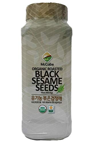 McCabe Organic Roasted Black Sesame Seeds - Organic Toasted Black Sesame Seeds | Rich with Fiber &