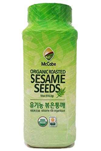 McCabe Organic Roasted Sesame - Sesame Seeds Roasted | Rich with Fiber & Minerals | USDA and CCOF